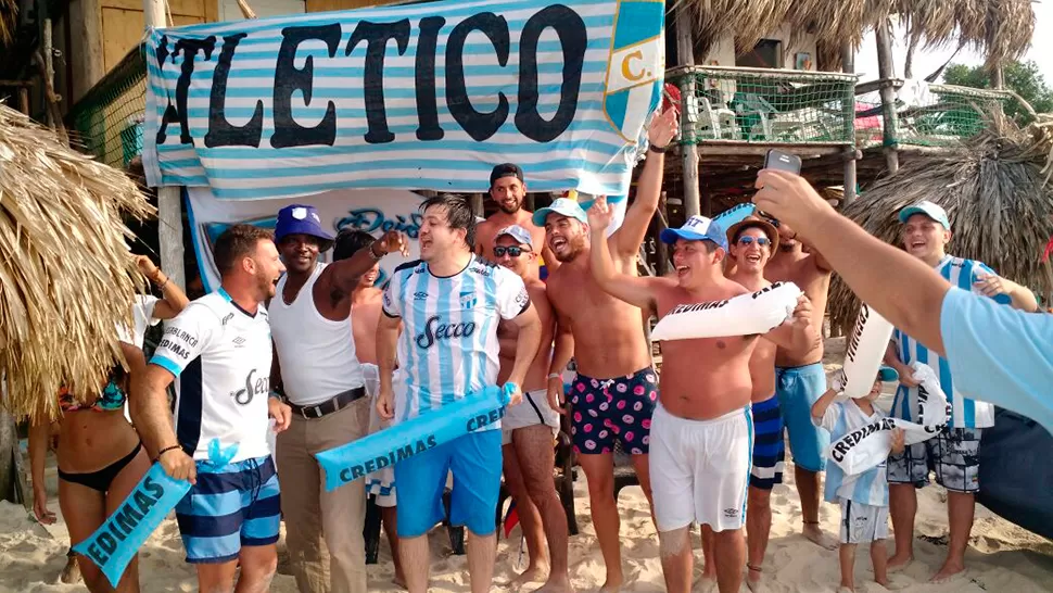 Playa y a la cancha, es el plan de los hinchas de Atlético en Cartagena
