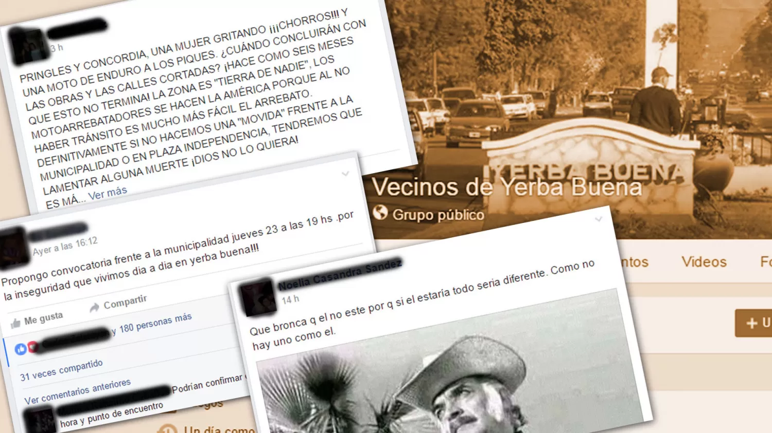 EN LAS REDES. Los vecinos de Yerba Buena demuestran su malestar en Facebook. 