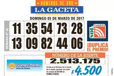 Los Números de Oro de LA GACETA
