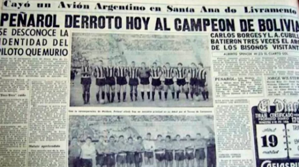 RECUERDO. Hace 57 años se jugaba el primer encuentro de la Libertadores. FOTO TOMADA DE WWW.AGUANTENCHE.COM.UY