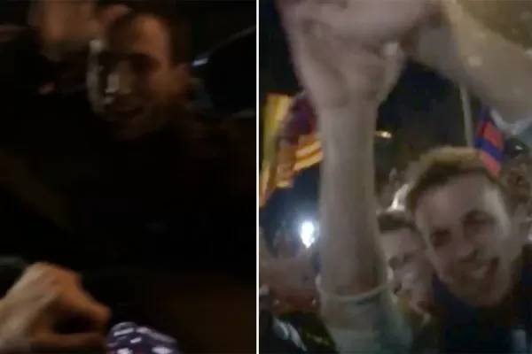 Locura por Messi: mirá cómo se abalanzaron los hinchas sobre el auto del ídolo