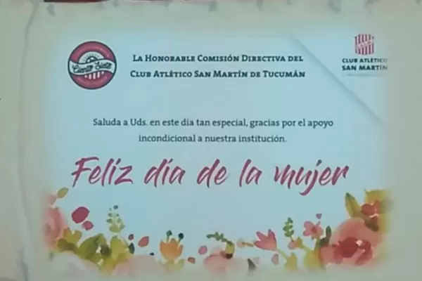 Por el día de la mujer, San Martín tuvo un gran gesto para las hinchas