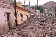 Un alud de barro y piedras tapó calles en varios barrios de Tilcara