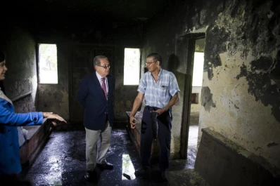 Guió a los jueces por el ex Hospital Militar
