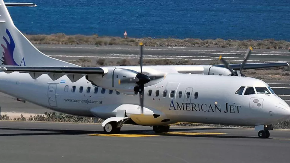 AMERICAN JET. Un avión de una de las aerolíneas que volará a Tucumán. FOTO TOMADA DE TN.COM.AR
