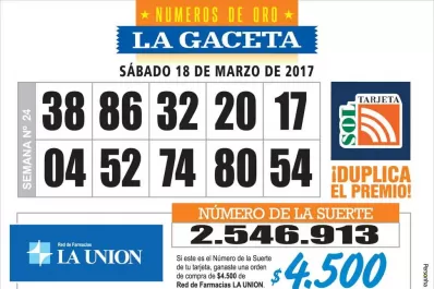 Los Números de Oro de LA GACETA