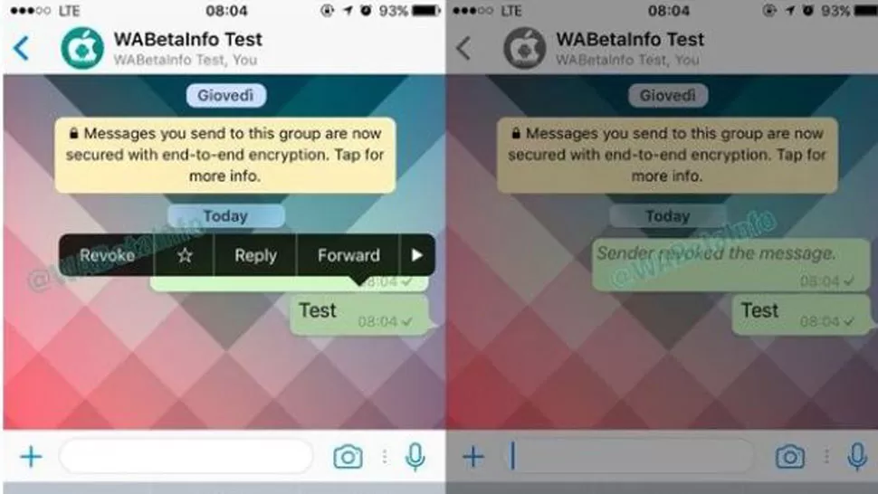 Cada vez más cerca: WhatsApp prueba el borrado de mensajes enviados