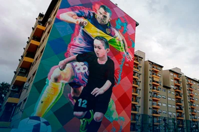 Tevez ya tiene su mural en La Boca