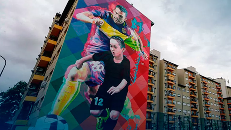 Tevez ya tiene su mural en La Boca