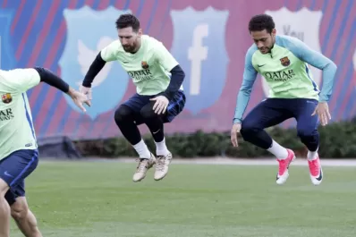 Messi volvió a los entrenamientos después de la sanción impuesta por la FIFA