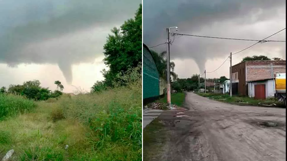 Video: así se veía el tornado que atemorizó a tucumanos del sur