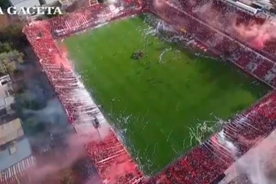 Desde un drone: mirá el recibimiento para San Martín en La Ciudadela