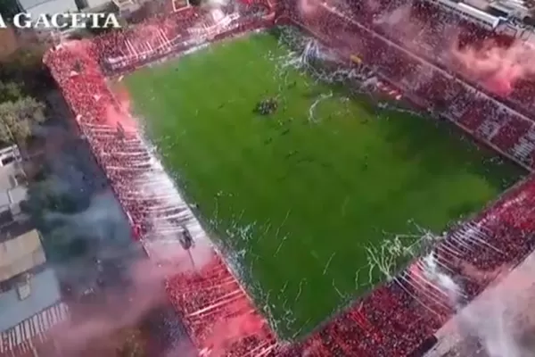 Desde un drone: mirá el recibimiento para San Martín en La Ciudadela