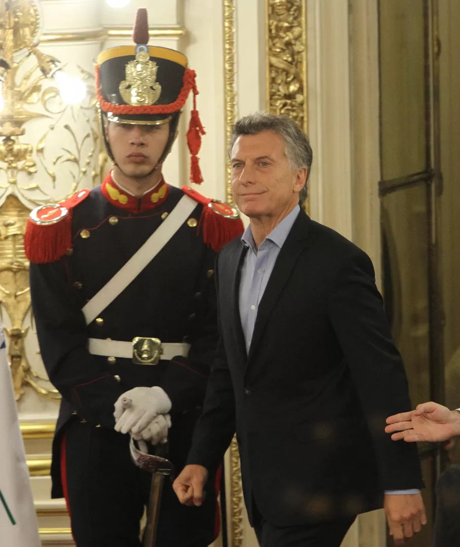 EN LA ROSADA. Macri encabezó un acto de lanzamiento de obras. dyn 