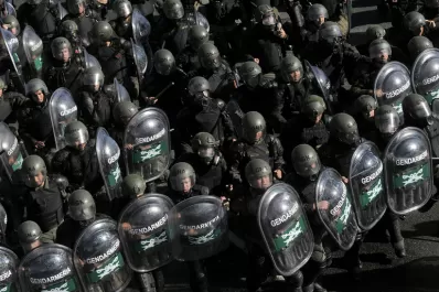 Gendarmería fotografió a los participantes del piquete sobre una autopista porteña