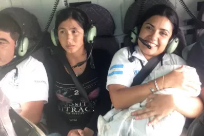 Inundaciones: dos mujeres fueron auxiliadas por un helicóptero de Gendarmería