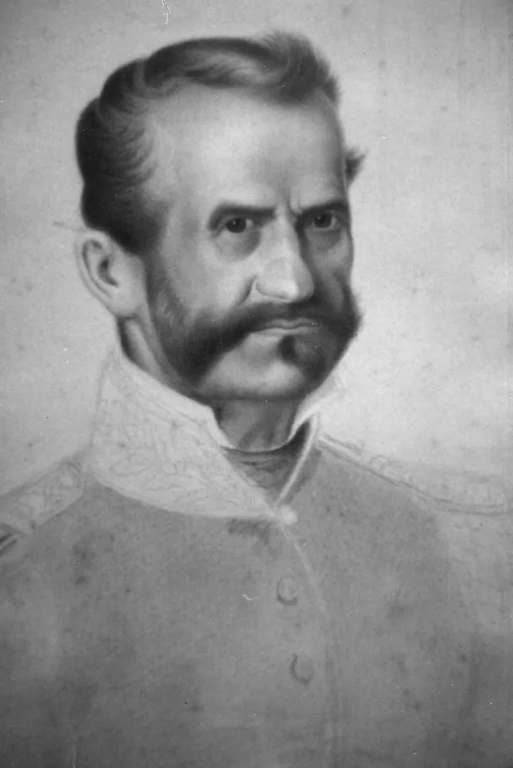 GREGORIO ARÁOZ DE LA MADRID. Un retrato al lápiz del pintor tucumano Ignacio Baz. 