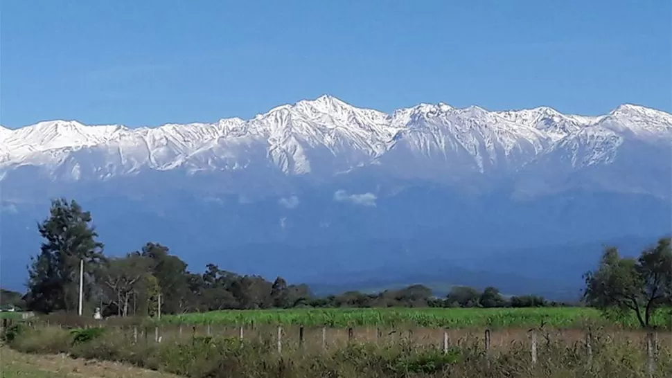 BELLEZA. Los picos nevados se aprecian desde distintos puntos de la provincia, entre ellos Concepción. FOTOS TOMADAS DE FACEBOOK.COM/JORGE.A.RODRIGUEZ.1422