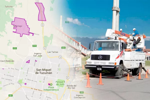 El mapa de los cortes programados de EDET para el fin de semana