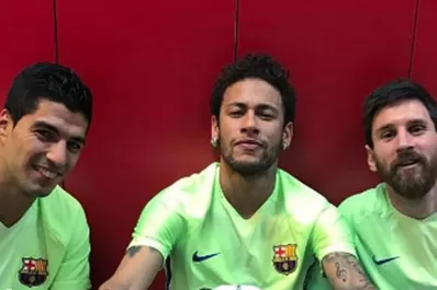 Neymar imitó el festejo de Messi