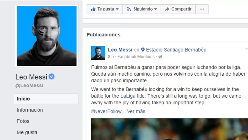 El mensaje de Messi luego del triunfo sobre Real Madrid