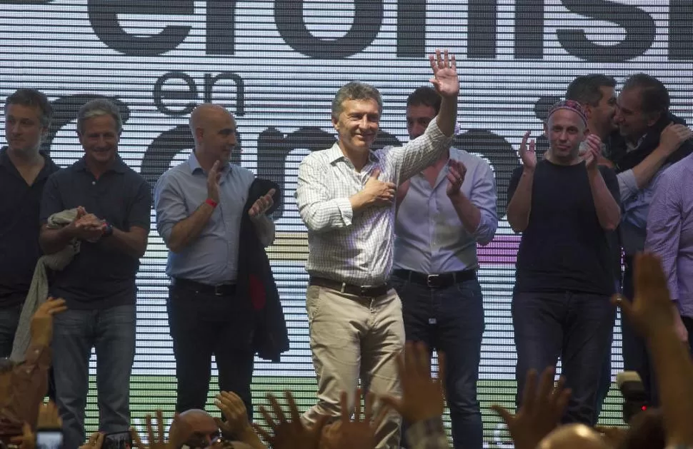 EXULTANTE. Mauricio Macri participó del acto por el Día del Trabajador organizado por el partido de Venegas, Fe y dijo: “no va más el país de la patota”. Dyn