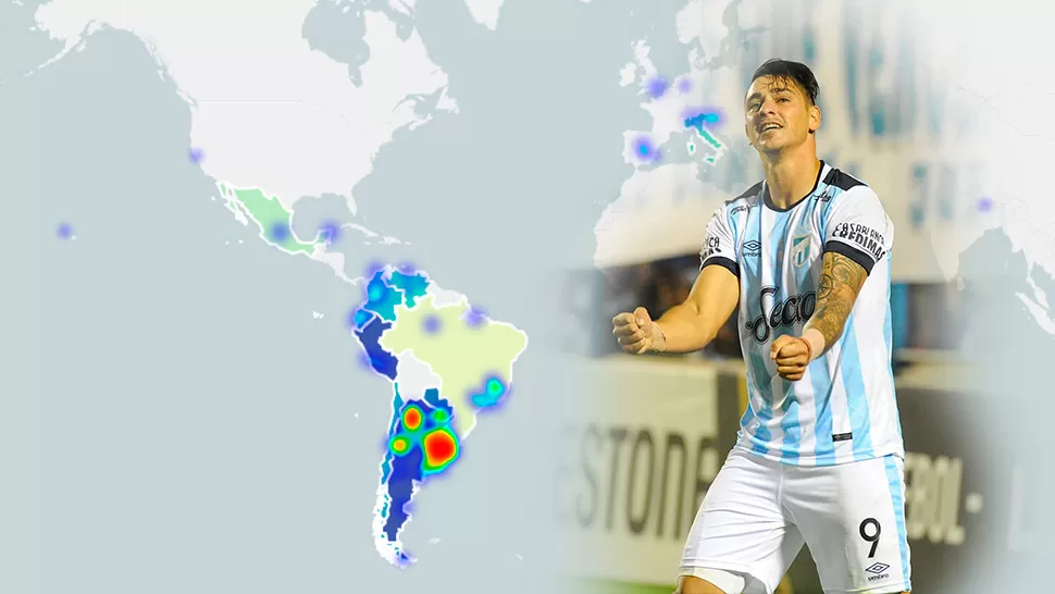 Atlético fue tendencia mundial en Twitter: el mapa del calor de los mensajes