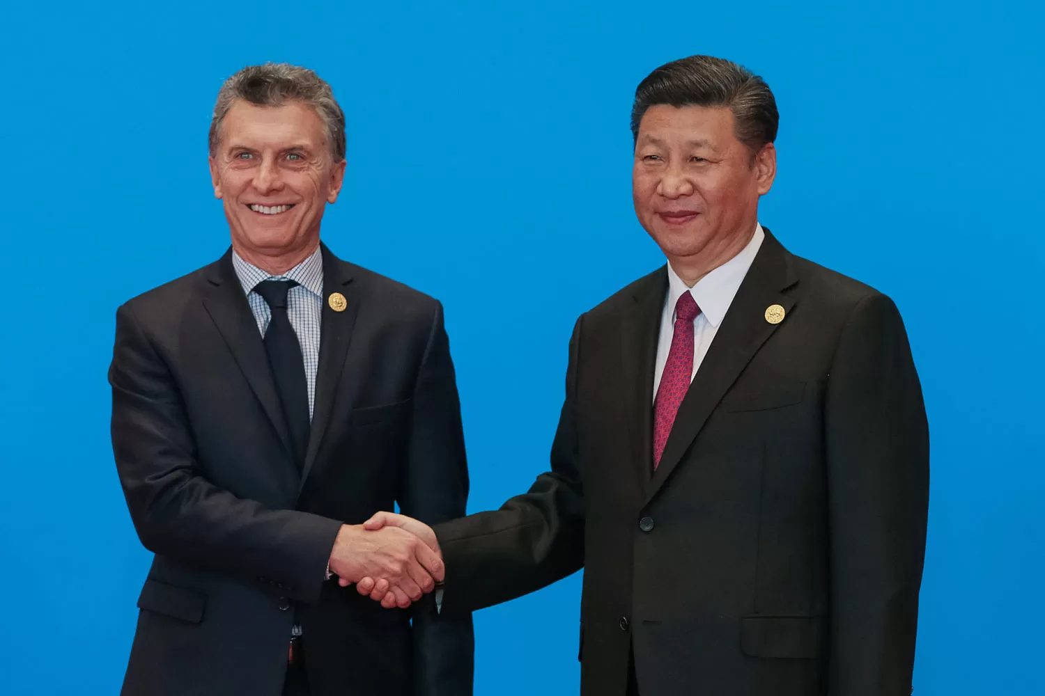 MACRI EN CHINA. El presidente, junto al primer mandatario chino. REUTERS