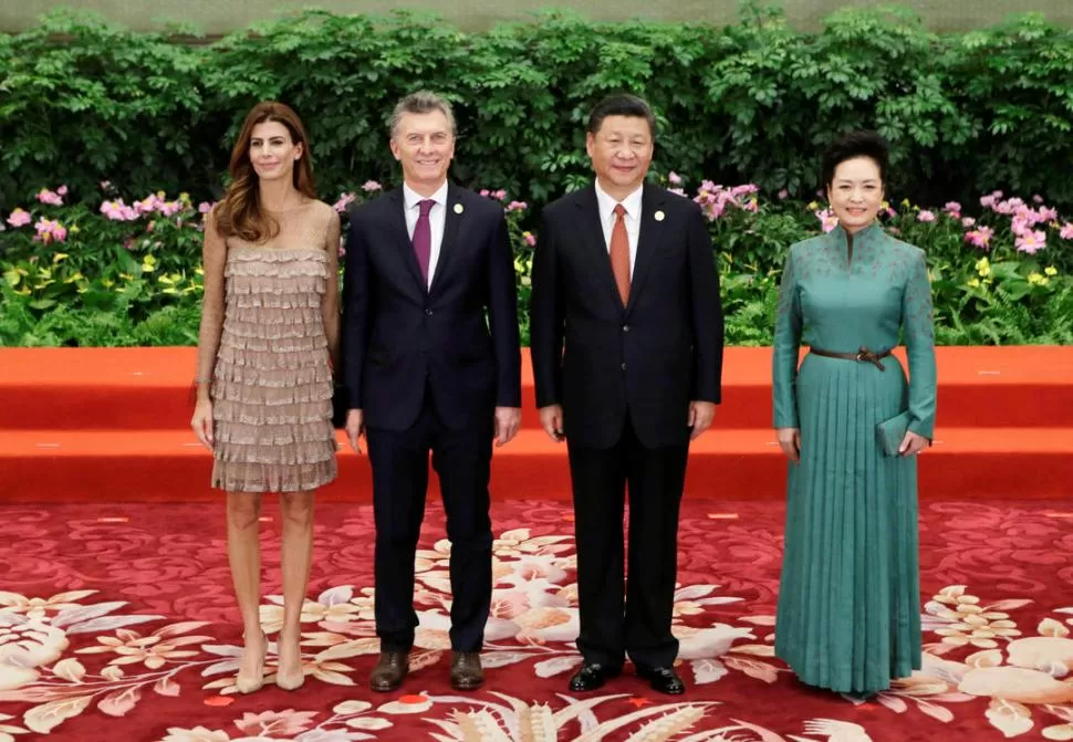 ANFITRIONES. Awada y Macri junto a Xi Jinping y su esposa Peng Liyuan. 