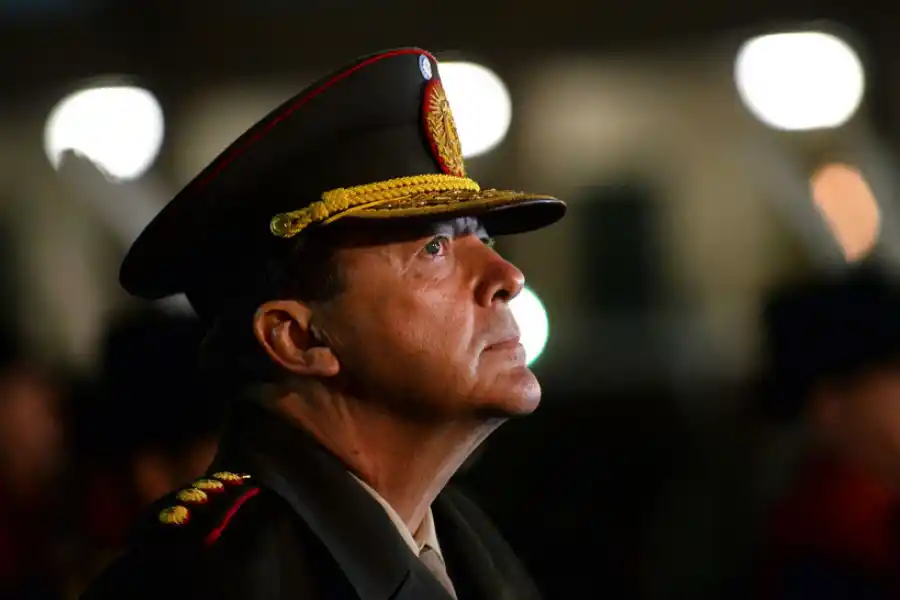 CÉSAR MILANI. Mientras era jefe del Ejército. ARCHIVO