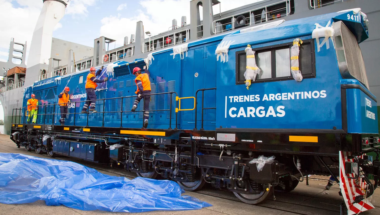El Gobierno nacional había anunciado la incorporación de nuevas locomotoras meses atrás. FOTO DEL MINISTERIO DE TRANSPORTE.