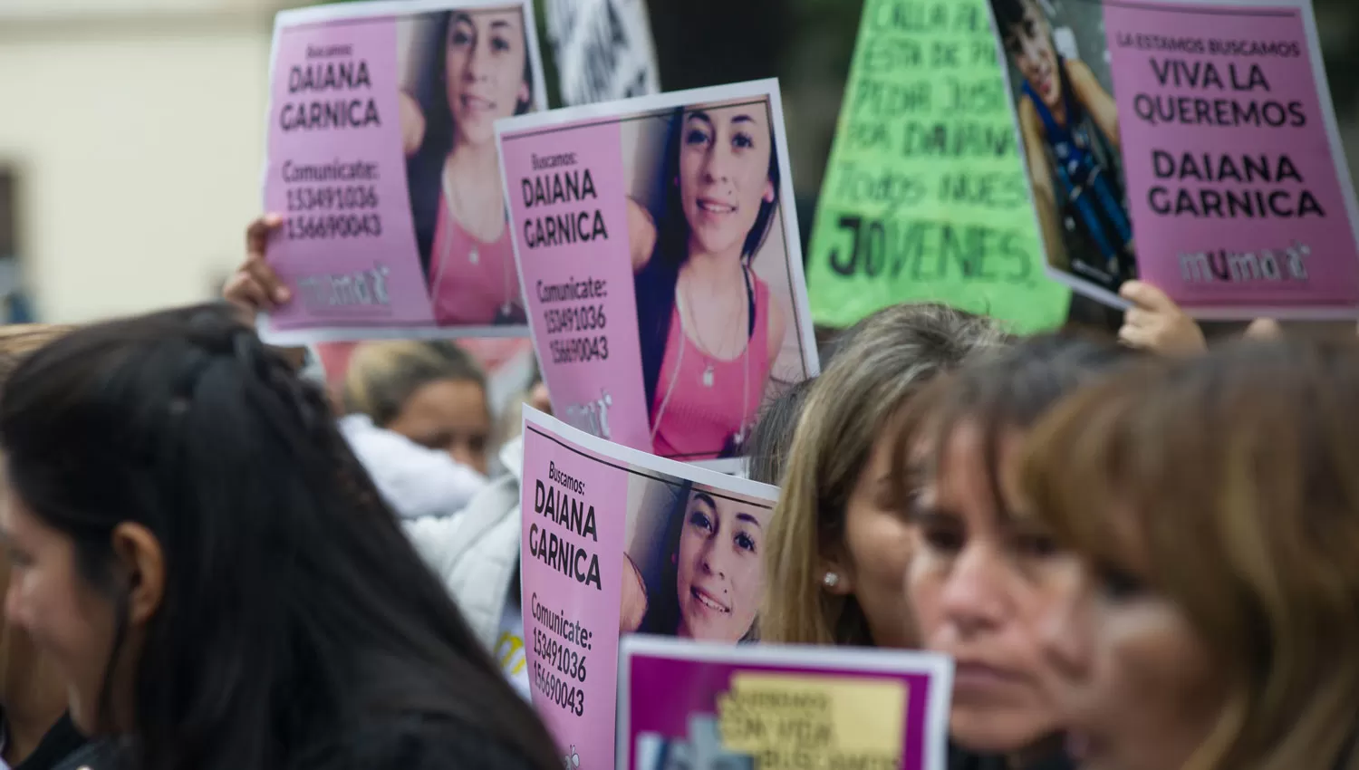 EN TRIBUNALES. Familiares y organizaciones feministas se manifestaron la semana pasada para reclamar por la aparición de Daiana. ARCHIVO