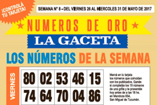 La grilla completa de los Números de Oro
