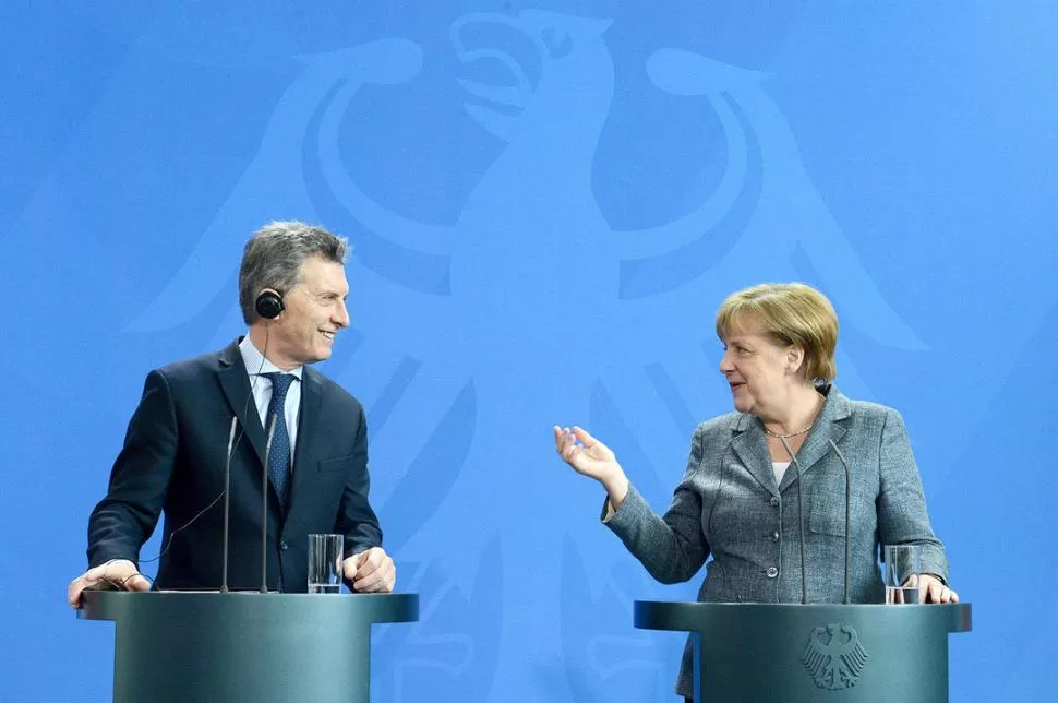 EN BERLÍN. Macri estuvo en Alemania con Merkel en julio del año pasado. dyn (archivo)