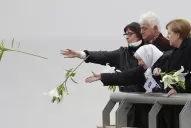 Angela Merkel visitó el Parque de la Memoria