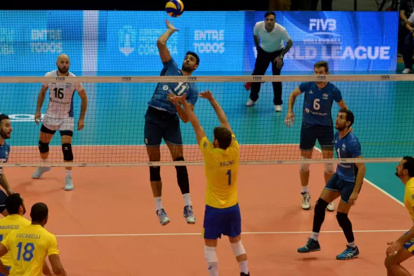 Histórico: Argentina le ganó por primera vez a Brasil en la Liga Mundial de Voley
