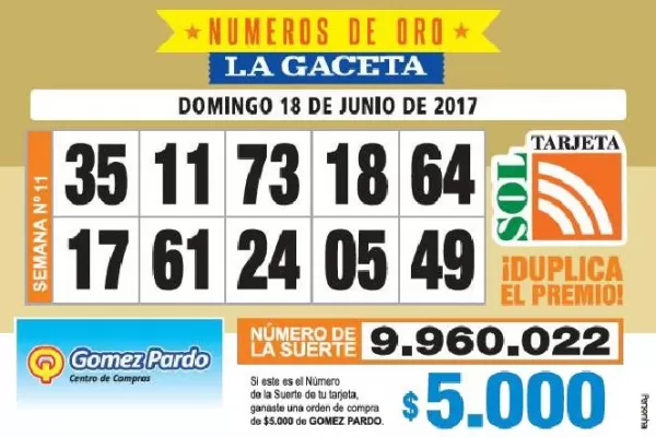 Los Números de Oro de LA GACETA
