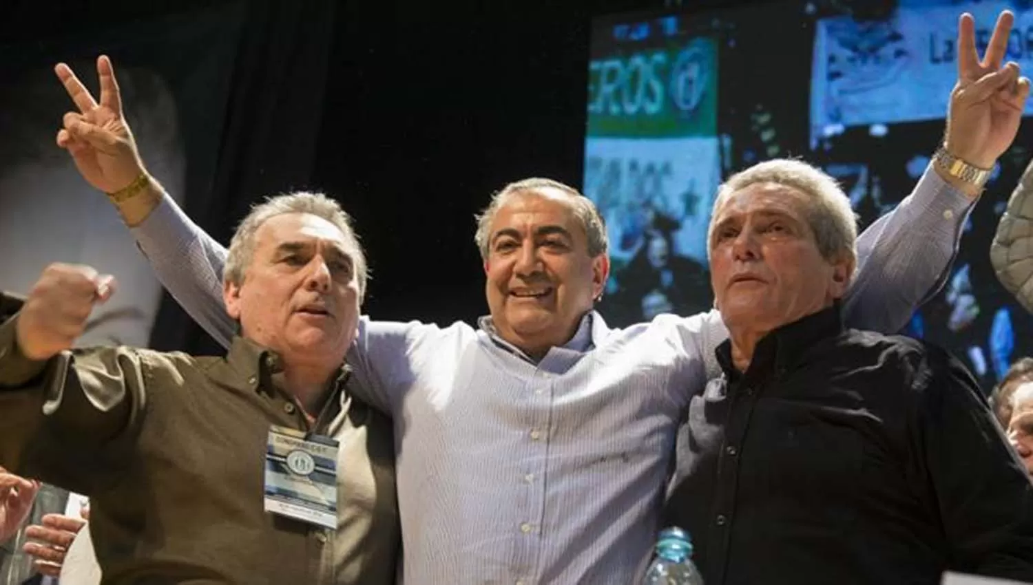 El triunvirato de la CGT está integrado por Juan Carlos Schmid, Héctor Daer y Carlos Acuña. FOTO TOMADA DE LAGACETADELANUS.COM.AR.