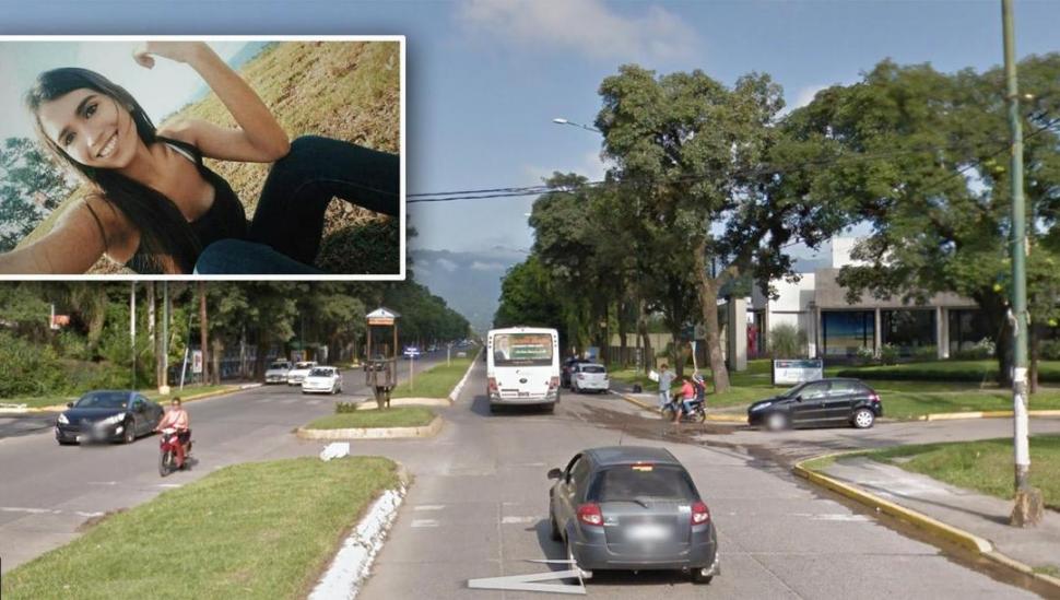 EL LUGAR DEL ACCIDENTE. Paula intentaba cruzar la avenida Aconquija al 1.200 para encontrarse con su novio cuando fue embestida por el auto. 