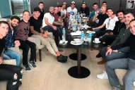 La imagen de compañeros del Seleccionado antes de la boda de Messi