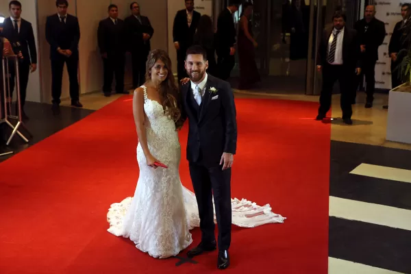 Los detalles del vestido de Antonella Roccuzzo, la esposa de Messi