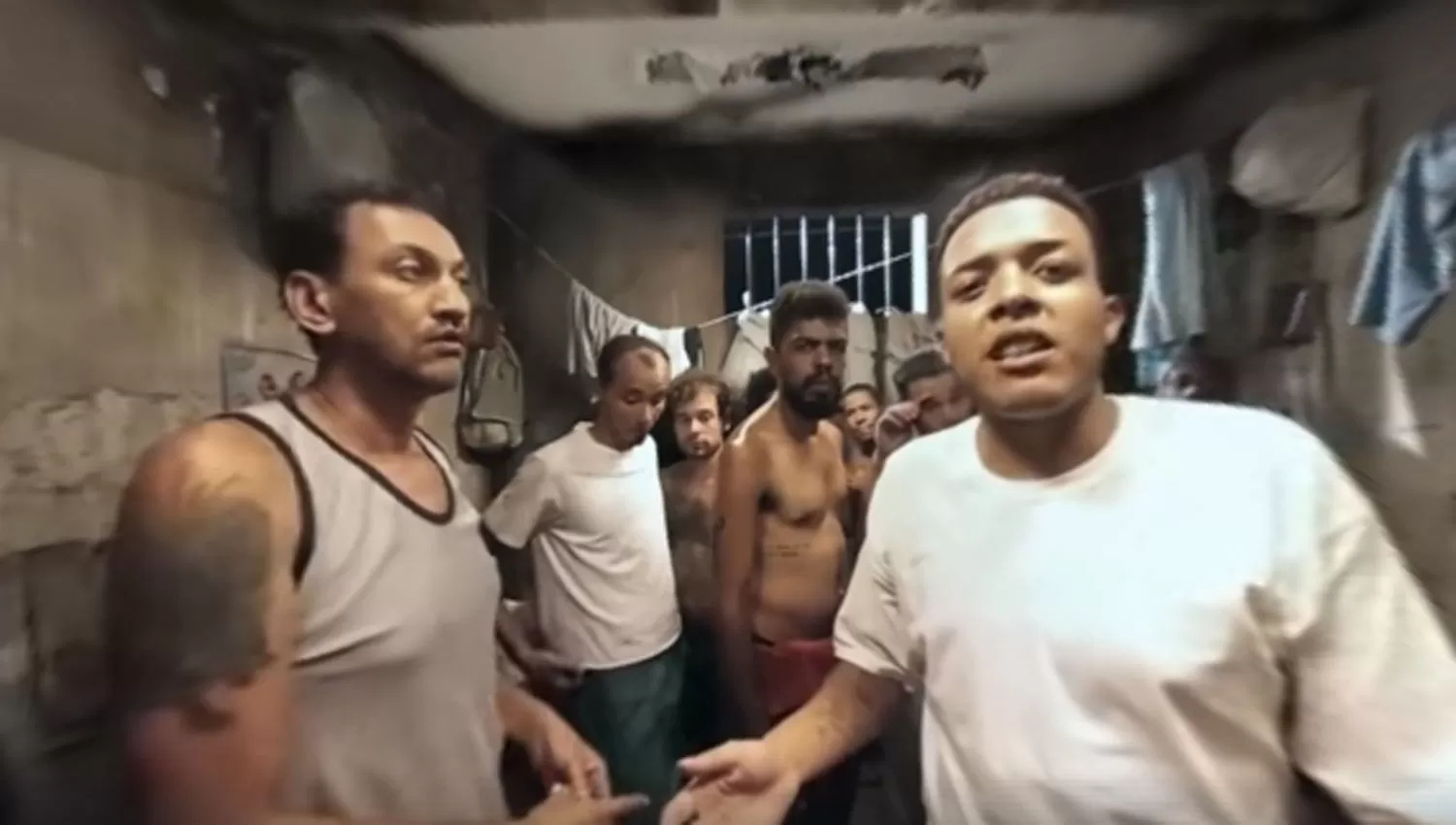 CELDAS EN BRASIL. Imagen del video que fue difundido en el marco de la campaña contra el hacinamiento. CAPTURA DE VIDEO