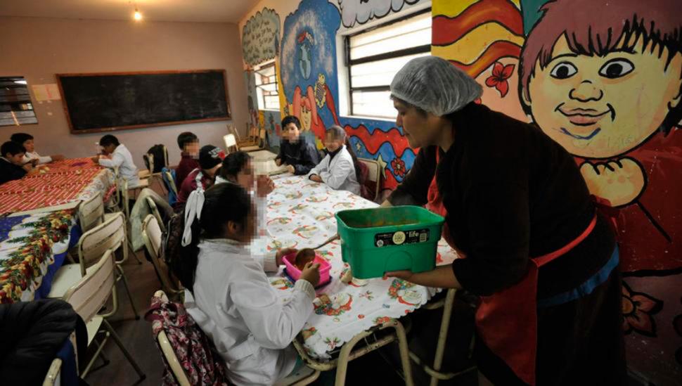 En la escuela del Mercofrut, el comedor resulta vital