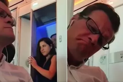 Los filmaron cuando salían de tener sexo en el baño del avión, y el video recorrió el mundo