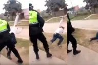 Desafió a un policía tucumano y recibió una terrible piña en la cara que lo tiró al suelo