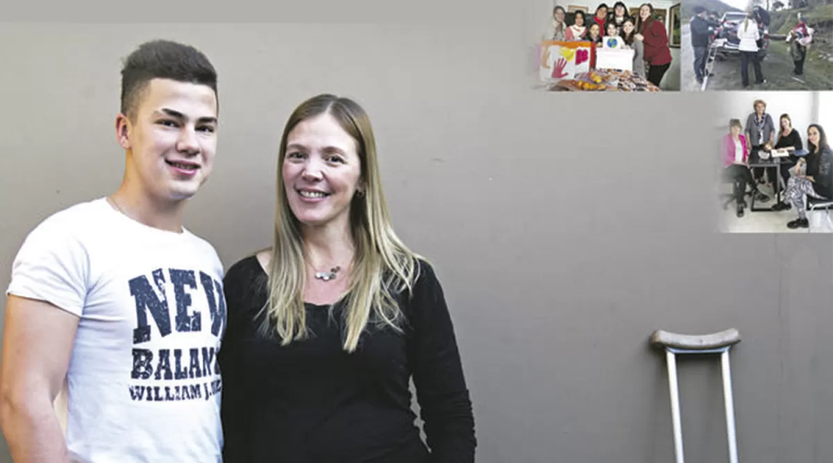 JUNTOS. Carolina Imbert y su hijo Diego, que felizmente se recuperó de la enfermedad.