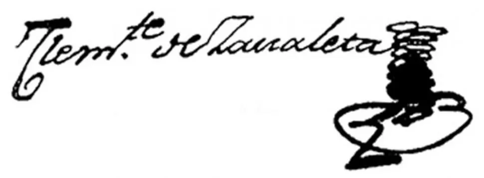 CLEMENTE DE ZAVALETA. Firma del gobernador que no pudo sostenerse en el mando ante la conmoción general. 