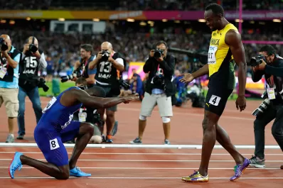 Justin Gatlin le sacó el oro Usain Bolt en su última final