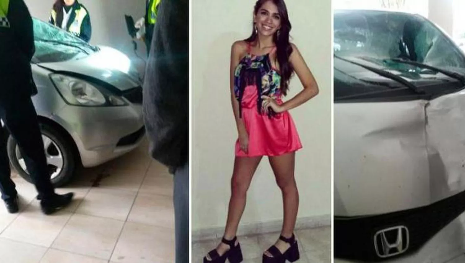 EL CASO MÁS RESONANTE. Paula Argañaraz y el auto que la habría atropellado. ARCHIVO