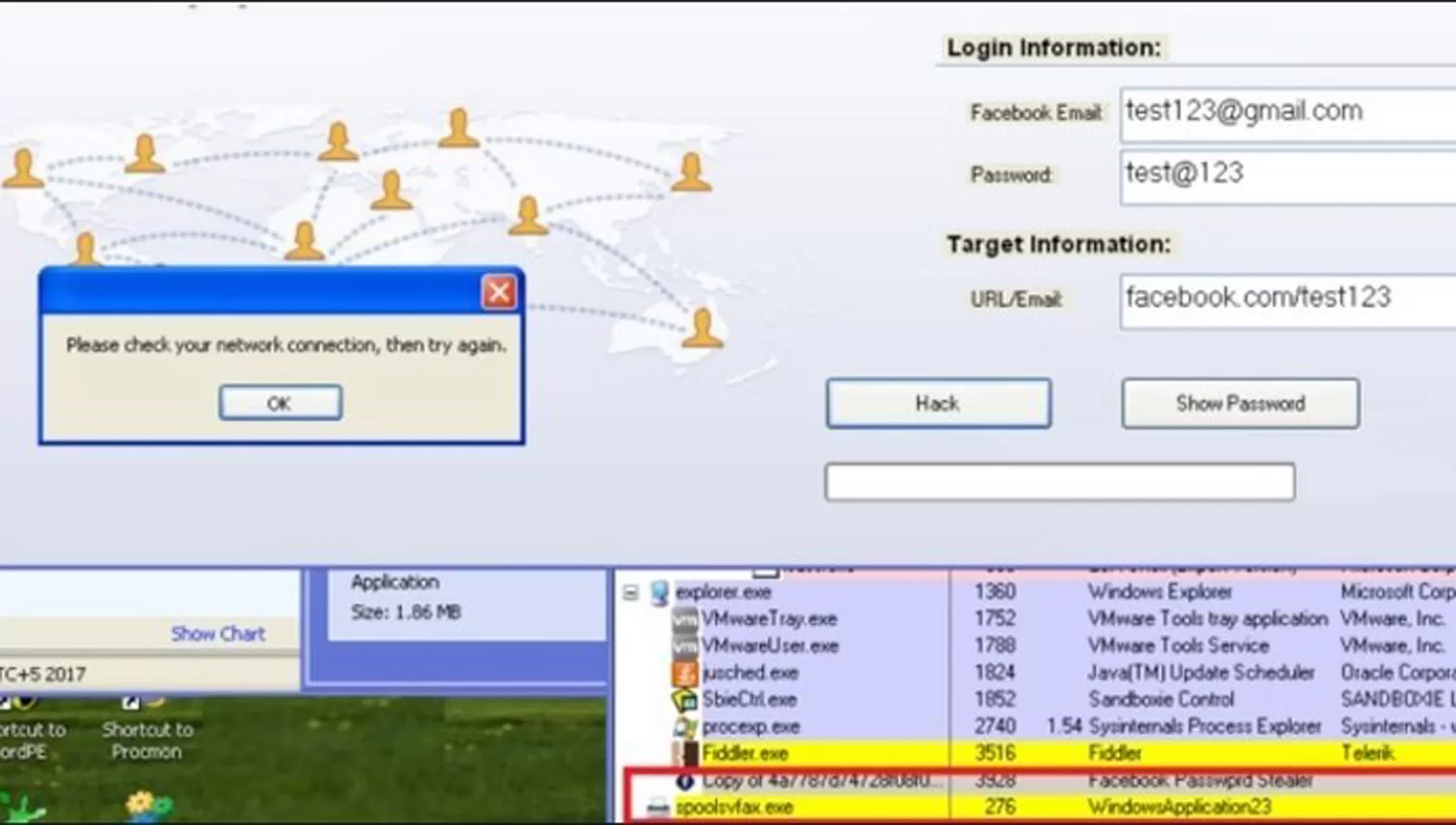 Captura de pantalla del virus. FOTO TOMADA DE CLARÍN.